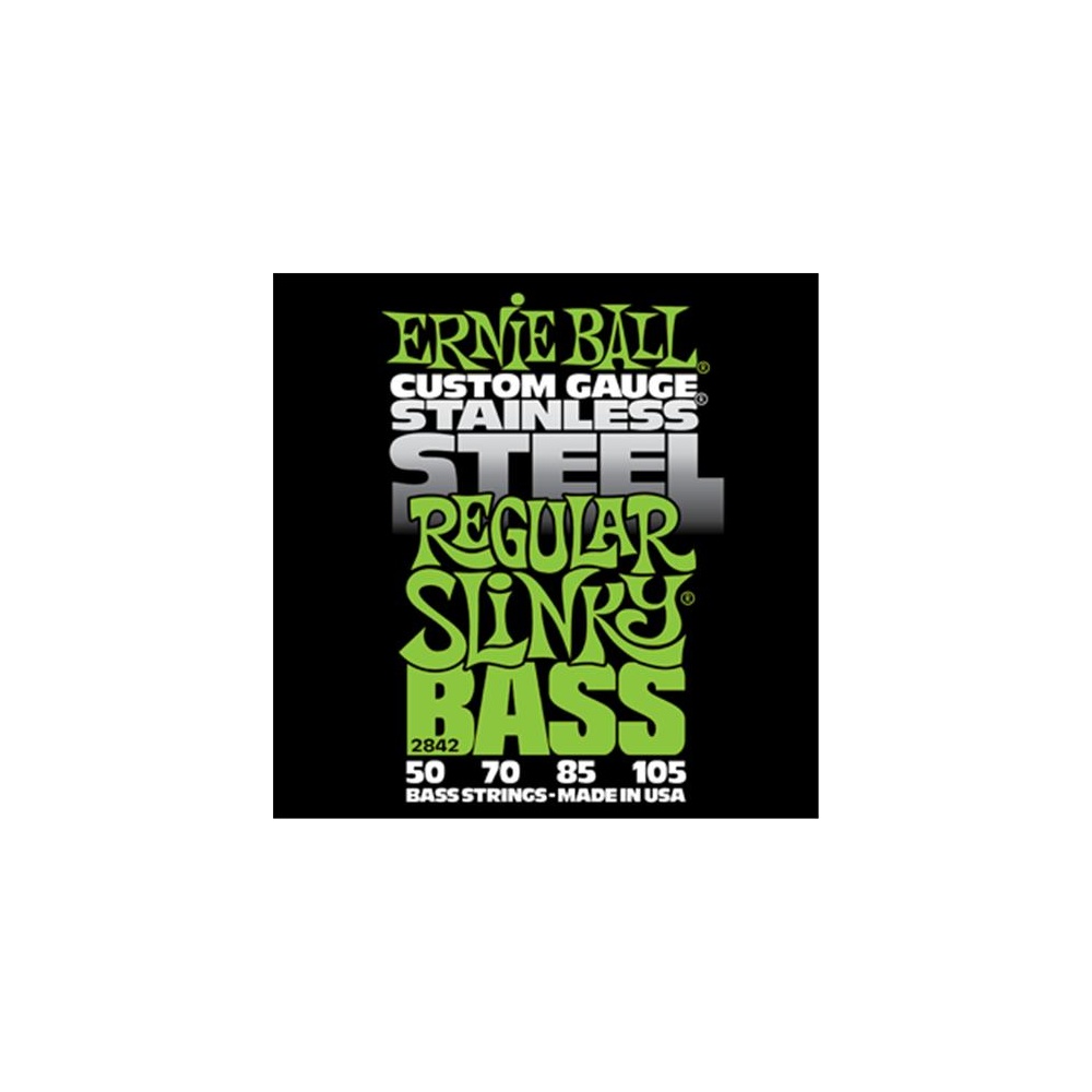 Ernie Ball Stainless Steel Bass Guitar Strings 50 -105