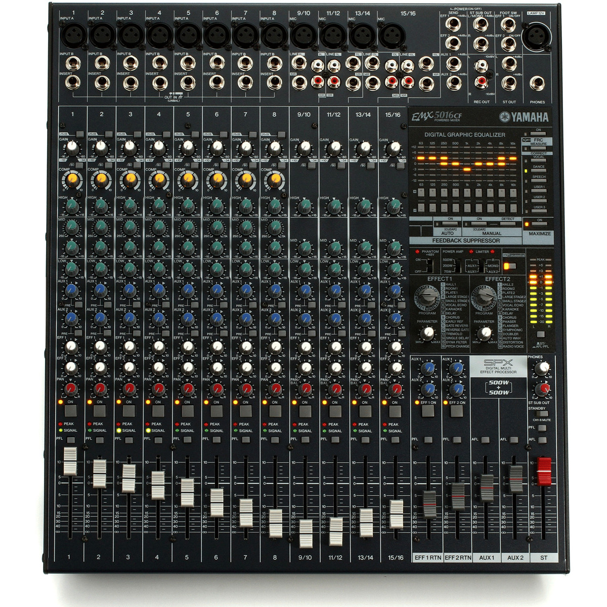 Yamaha EMX5016CF 500W 16Ch Power Mixer