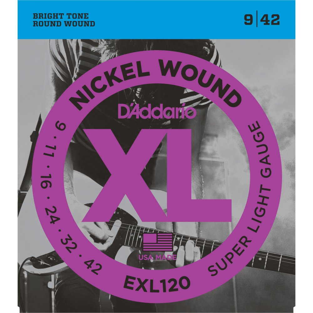 D'Addario EXL120 Electric Guitar Strings 09-42