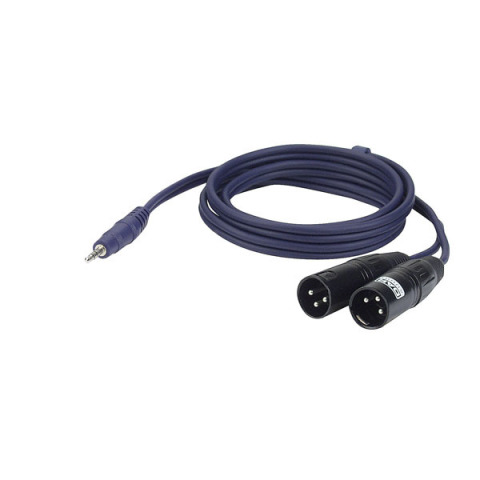 Dap Audio Stereo 3.5mm Mini Jack to 2 Male XLR - 1.5 Metre