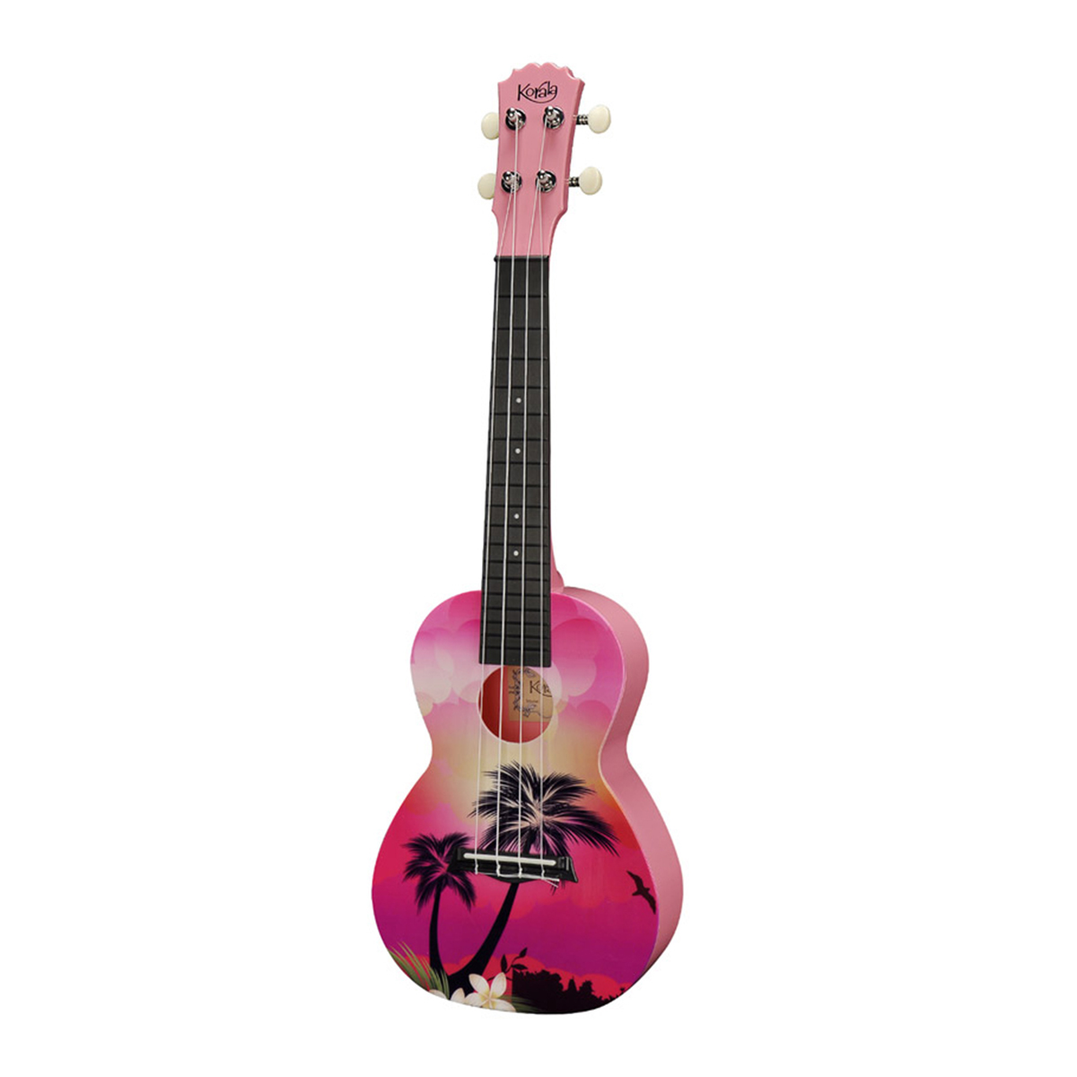 Korala Polycarbonate Ukulele Pink Palm Tree