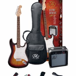 SX SE1 Strat Style Guitar Pack | 3 Tone Sunburst