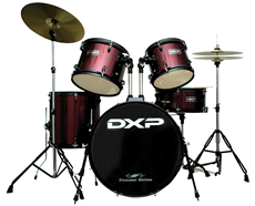 DXP JBP0803 5 Piece Drum Kit Wine Red