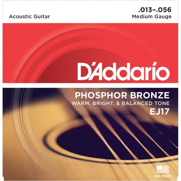 Daddario EJ17 Phosphor Bronze Guitar Strings 13-56