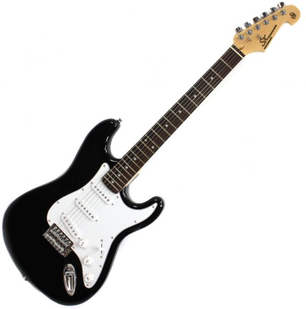 SX SE1 Strat Style Guitar Pack Black