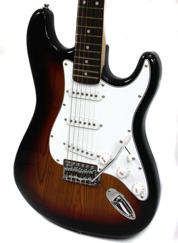 SX SE1 Strat Style Guitar Pack 3 Tone Sunburst