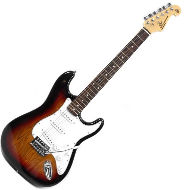 SX SE1 Strat Style Guitar Pack 3 Tone Sunburst