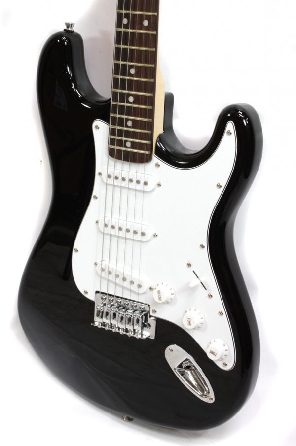 SX SE1 Strat Style Guitar Pack Black