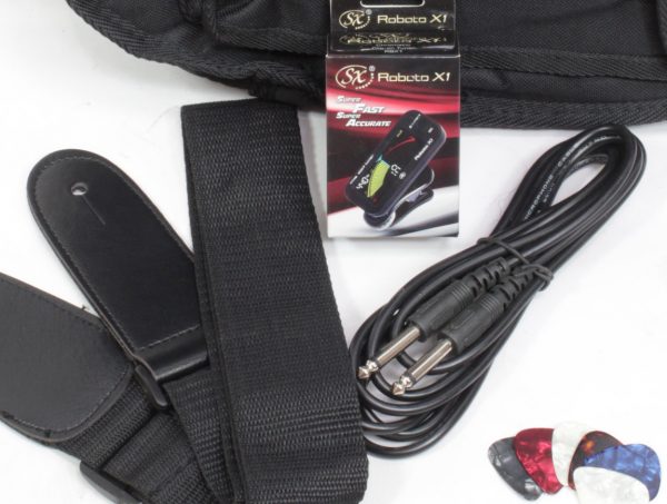 SX SE1 Strat Style Guitar Pack Black