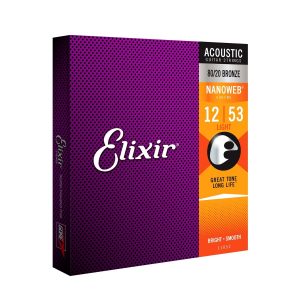 Elixir E11052 Nanoweb Light Guitar Strings 12-53