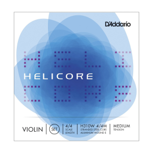 Daddario H310W Helicore Violin String Set Aluminium Wound E 4/4 Size Medium Tension