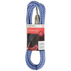 Chord Braided Guitar Cable 3 Metre Blue/White