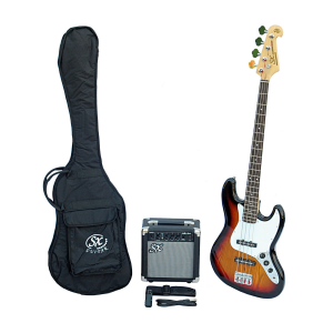 SX SB1 Jazz Bass Guitar Kit Sunburst