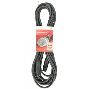 Chord 6 Metre Classic XLRF - XLRM Microphone Cable Black