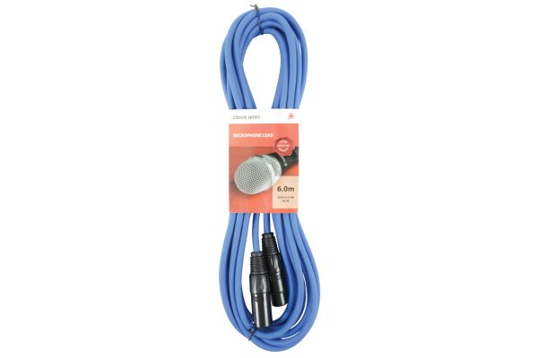 Chord 6 Metre Classic XLR - XLR Microphone Cable Blue