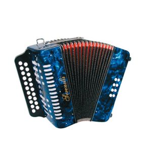 Serenelli Diatonic Button Accordion B/C Tuning, Blue Pearloid