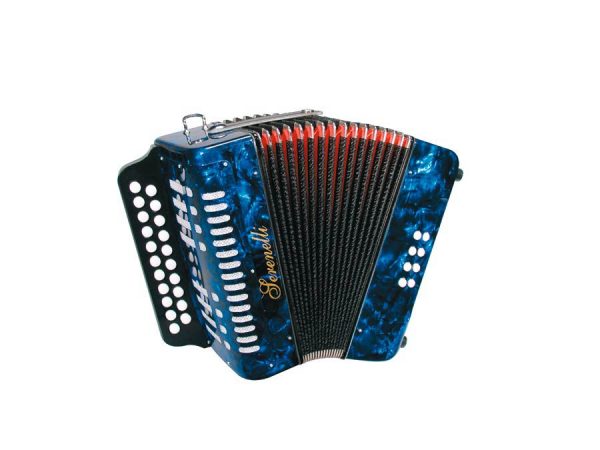 Serenelli Diatonic Button Accordion B/C Tuning, Blue Pearloid