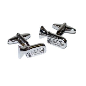 Cufflinks Tuba Silver