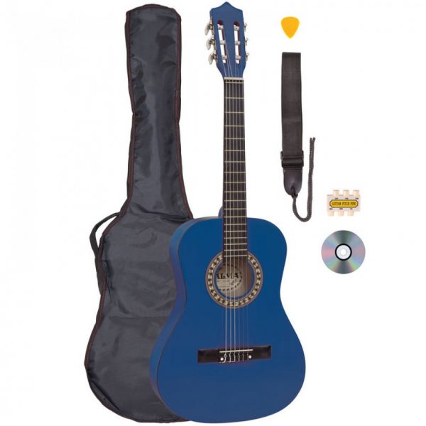 Palma 3/4 Size Junior Classical Guitar Outfit Blue