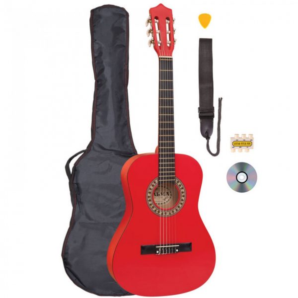 Palma 3/4 Size Junior Classical Guitar Outfit Red