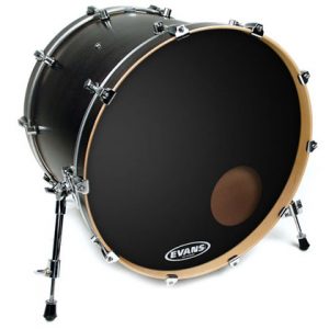 Evans EQ3 Black Bass Resonant Drum Head - 22 Inch