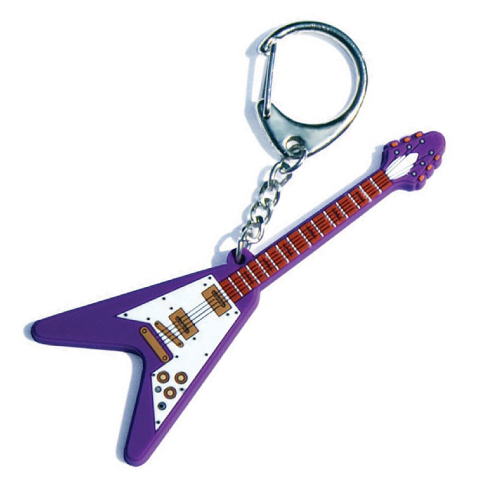 Hot House PVC Flying V Guitar Keyring Trax Music Store