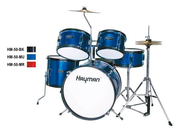 Hayman Junior Series 5-piece Drum Kit - Blue