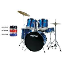 Hayman HM100-MU Start Series 5 Piece Drum Kit Metallic Blue