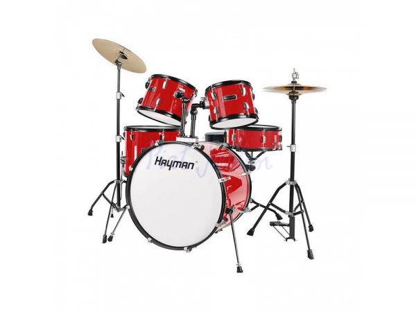 Hayman HM100MR Start Series 5 Piece Drum Kit Metallic Red