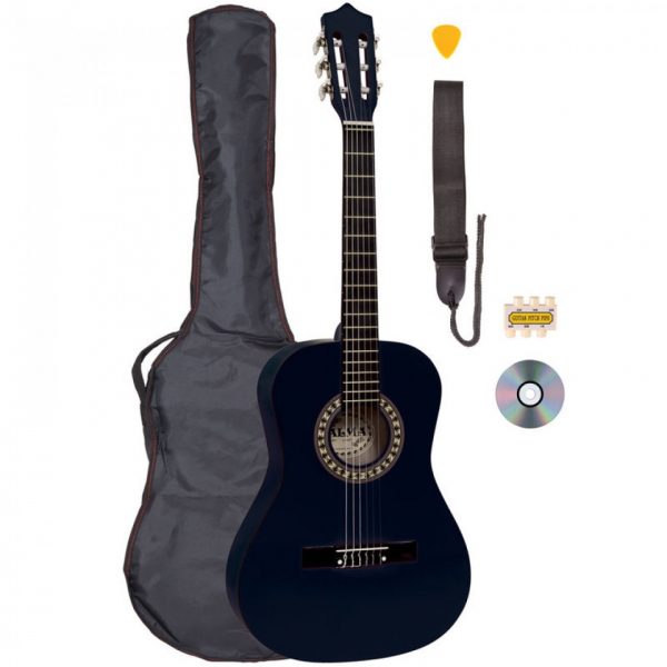 Palma 3/4 Junior Classical Guitar Outfit Black