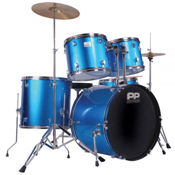 Performance Percussion PP250BL 5 Piece Drum Kit, Blue