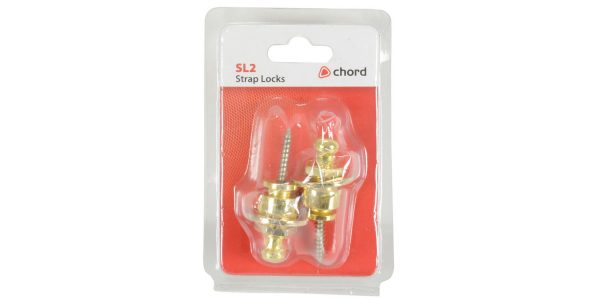 Chord Strap Locks for Guitar | Gold