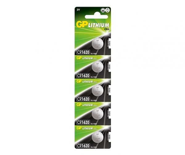 The CR1620 GP Lithium Button Cell Battery - 5 Pack