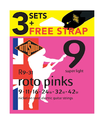 Rotosound R9-31 Electric Guitar Strings 9-42 (3 Pack)