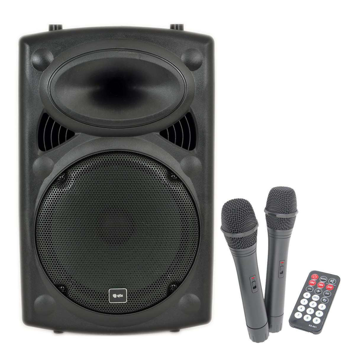 QTX QR12PA Portable PA System With Wireless Mics Trax Music Store