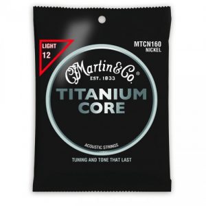  Martin MTCN160 Titanium Core Acoustic Strings, Light (.012-.055) 