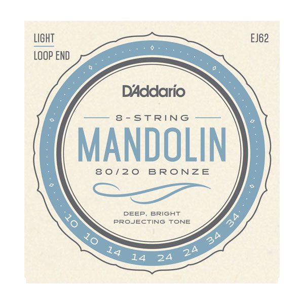 Daddario EJ62 80/20 Bronze Mandolin Strings 10-34