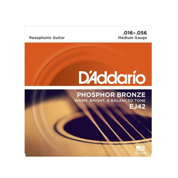 D' Addario EJ42 Set Resophonic Guitar 16-56 Strings