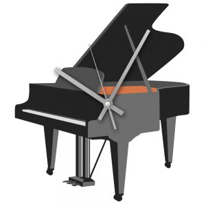 Rock Club Clock Grand Piano