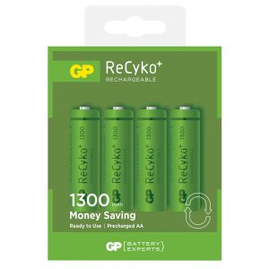 GP Recyko+ AA 1300mAh NiMH Rechargeable Batteries