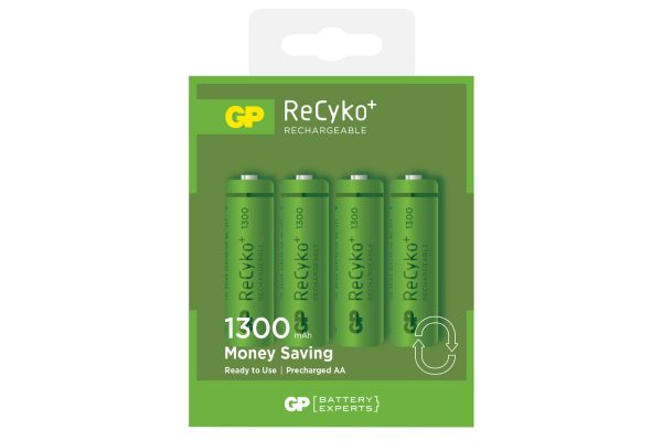 GP Recyko+ AA 1300mAh NiMH Rechargeable Batteries