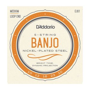 D'Addario EJ61 5-String Banjo Nickel Wound Medium Gauge 10-23