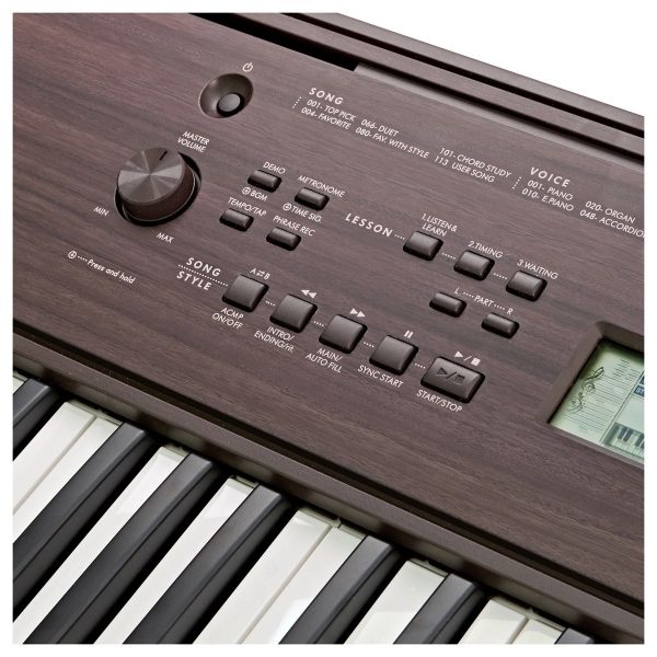 Yamaha PSR E360 Portable Keyboard Dark Walnut