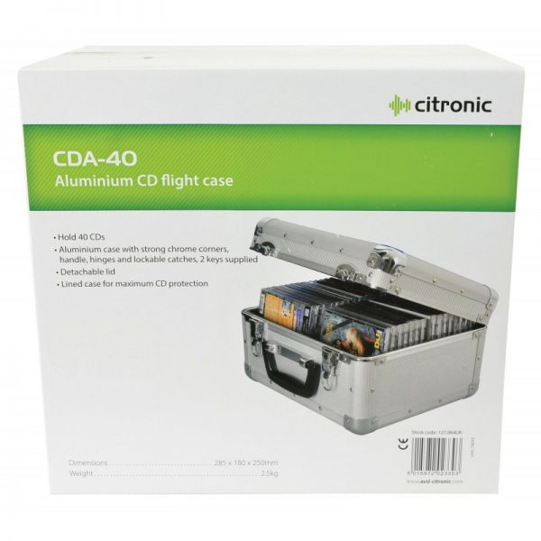 Citronic CDA40 Aluminium CD Flight Case