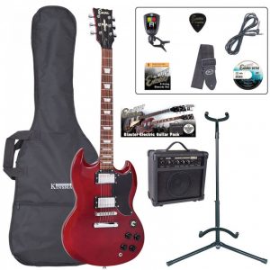 Encore E69 Electric Guitar Pack Cherry Red