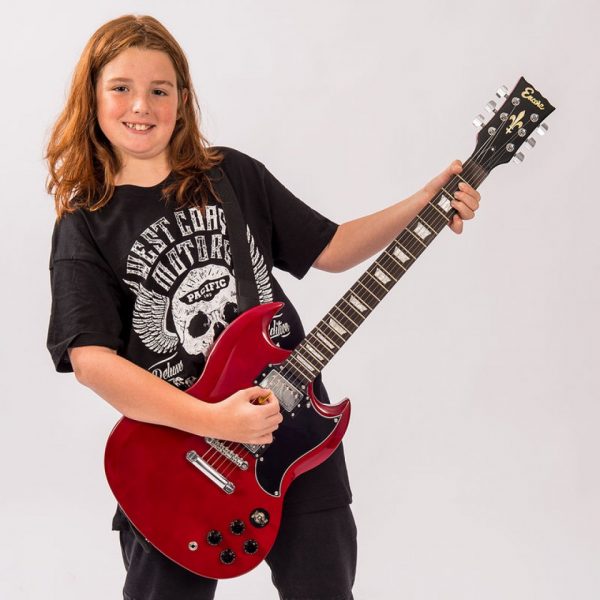 Encore E69 Electric Guitar Pack Cherry Red