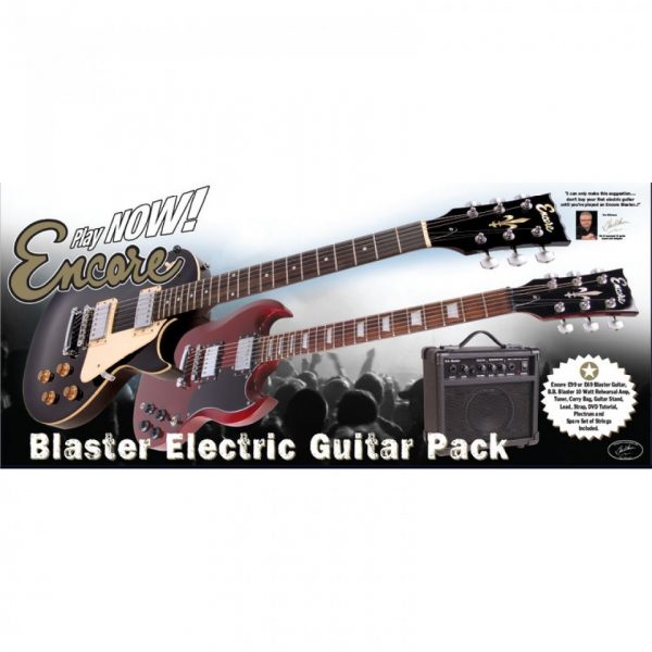Encore E99 Electric Guitar Pack Gloss Black