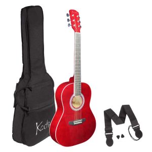 Koda 3/4 Size Acoustic Guitar Pack Steel String Red