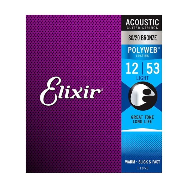 Elixir E11050 Polyweb Light Acoustic Strings 12-53