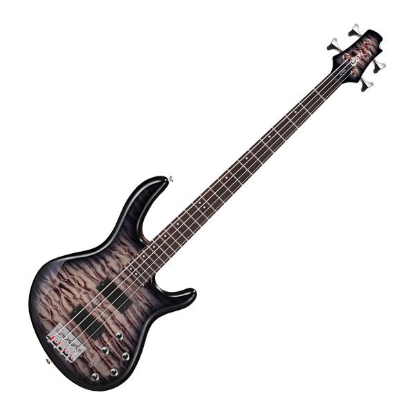 The Cort Action Deluxe Plus Bass Guitar Faded Grey Burst is affordable but loaded with quality materials, components and craftsmanship,